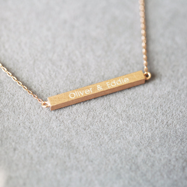 Personalised Horizontal Necklace - Wear We Met