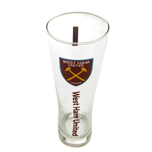 West Ham United FC Tall Beer Glass - part of the Personalised Beer Pint Glasses And Tankards collection