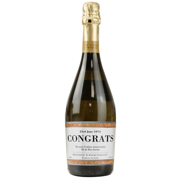 Buy Personalised Contemporary Label Prosecco available now at www.giftsfinder.co.uk