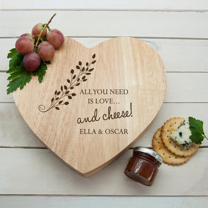 'All You Need is Love' Heart Cheese Board () available to buy now at www.giftsfinder.co.uk