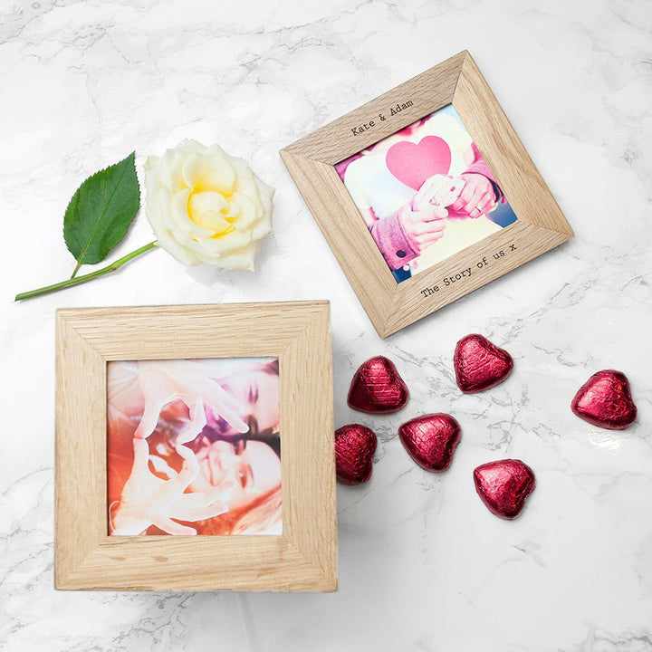 30 Days of Kisses Oak Photo Cube () available to buy now at www.giftsfinder.co.uk