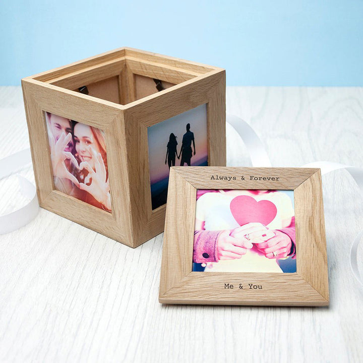 30 Days of Kisses Oak Photo Cube () available to buy now at www.giftsfinder.co.uk