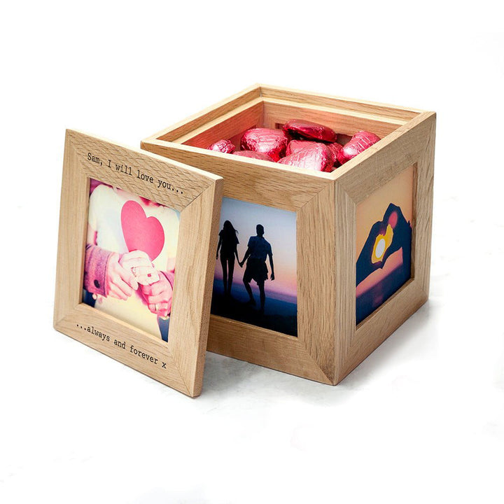 30 Days of Kisses Oak Photo Cube () available to buy now at www.giftsfinder.co.uk