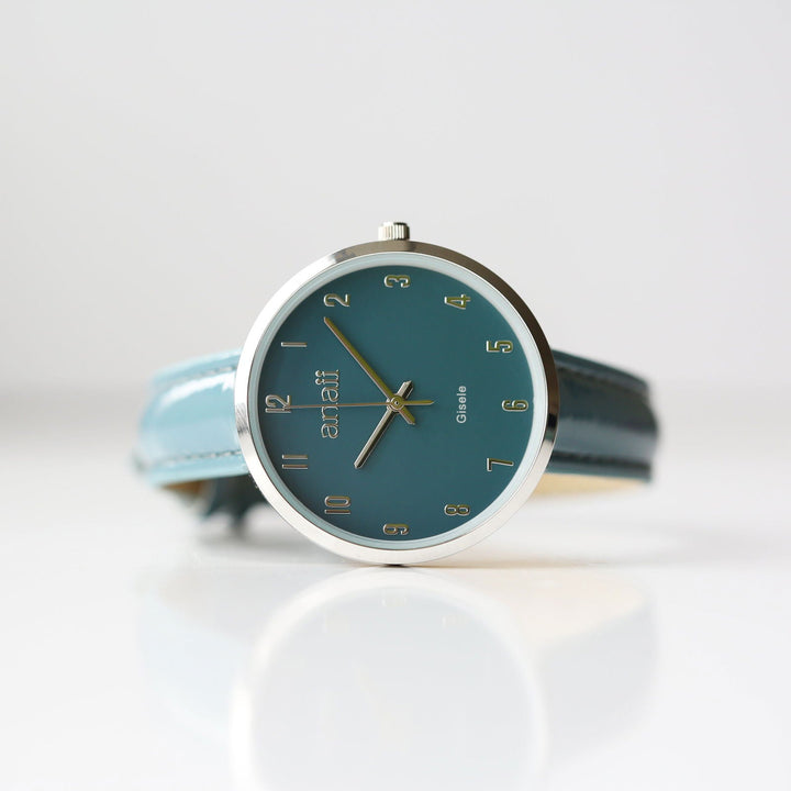 Buy Personalised Anaii Watch Handwriting Engraved Jupiter Teal available now at www.giftsfinder.co.uk