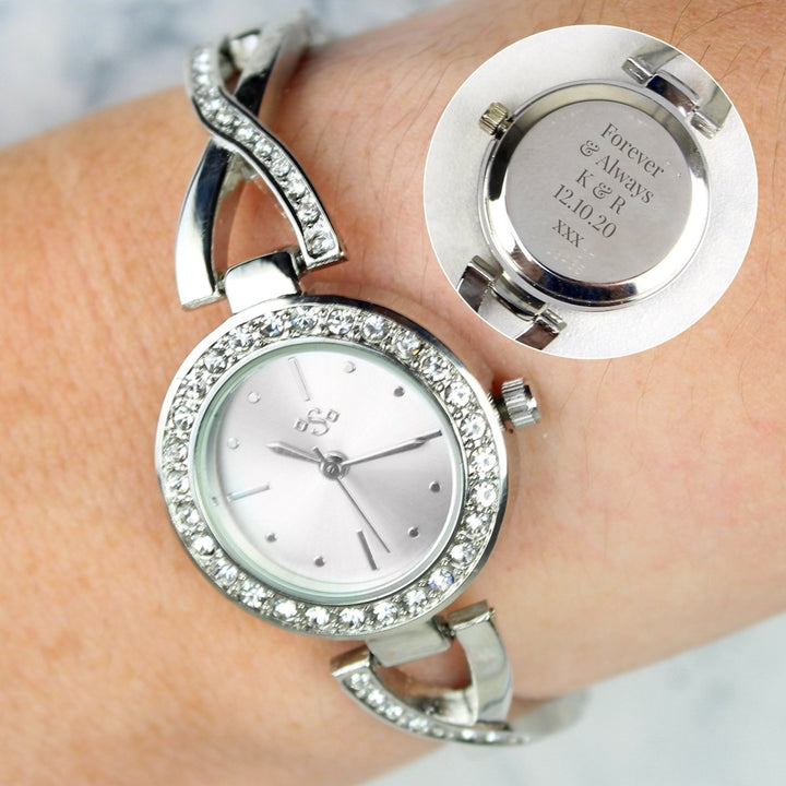 Personalised Silver Ladies Infinity Watch in gift category 