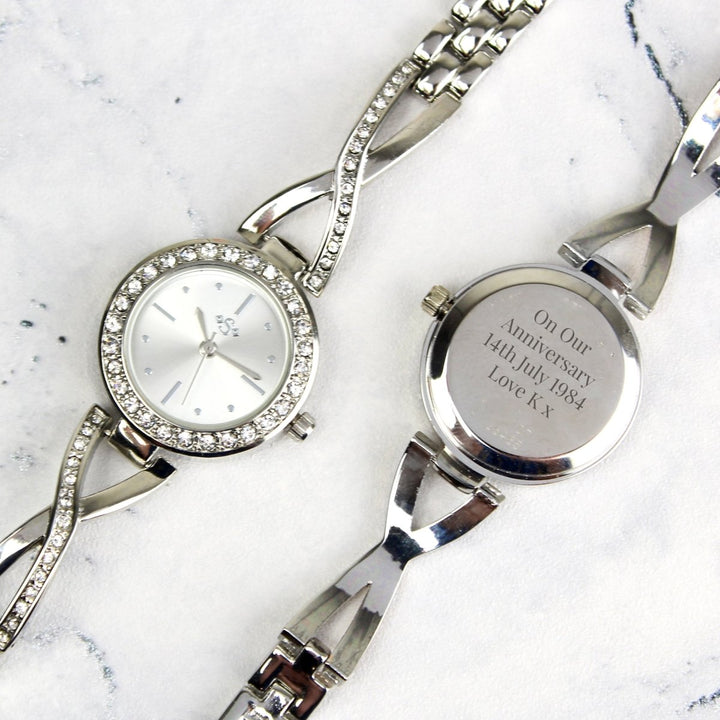 Personalised Silver Ladies Infinity Watch in gift category 