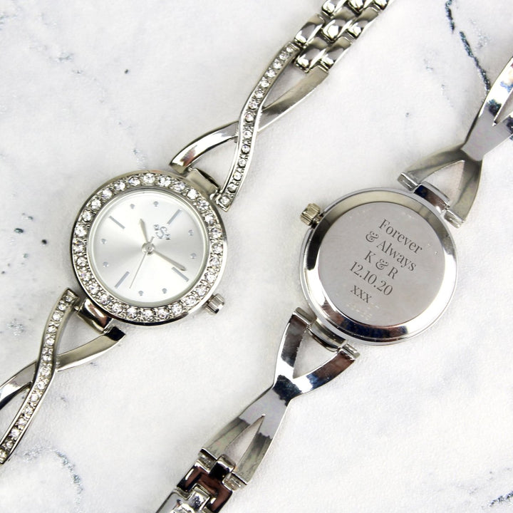 Personalised Silver Ladies Infinity Watch in gift category 