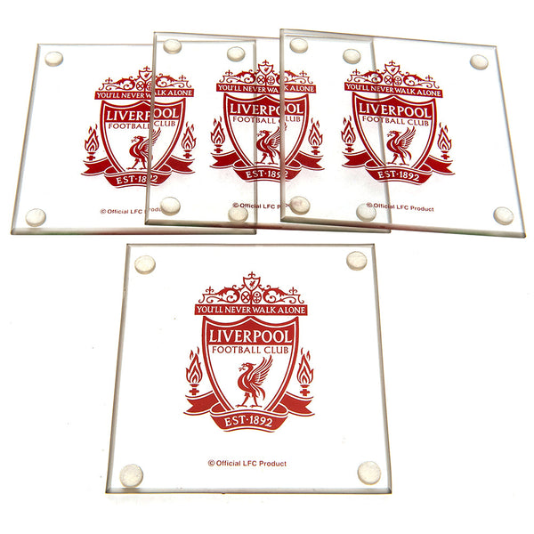 Liverpool Fc 4Pk Glass Coaster Set