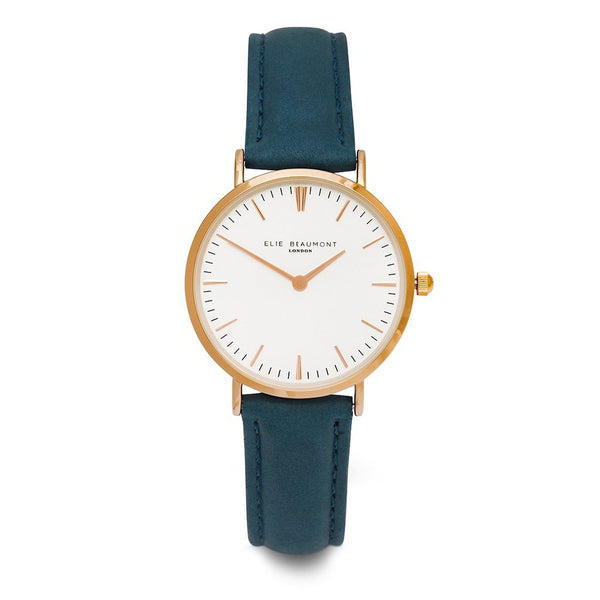 Own Handwriting Small Elie Beaumont Oxford Blue Ladies Watch - part of the Personalised Watches collection