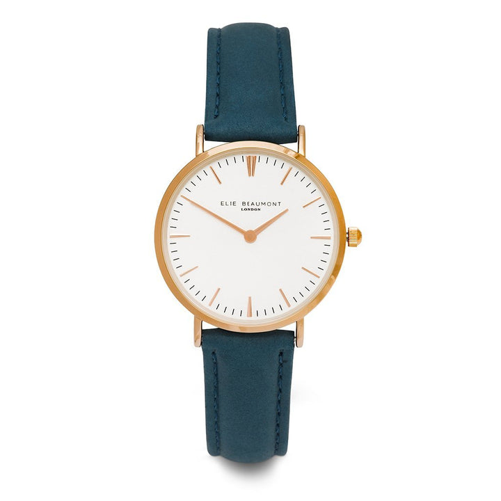 Own Handwriting Small Elie Beaumont Oxford Blue Ladies Watch - 