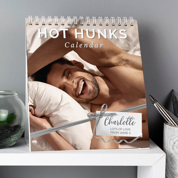 2025 Personalised Hot Hunks Desk Calendar (Personalised Calendars) available to buy now at www.giftsfinder.co.uk