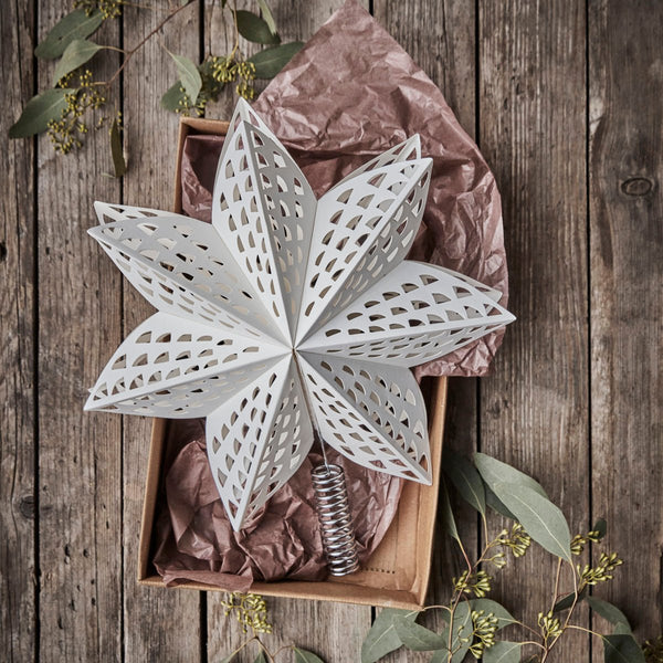 White Star Christmas Tree Topper