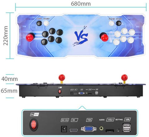 Retro Gaming 2 Player Home Arcade System With 10,000 Games in gift category 