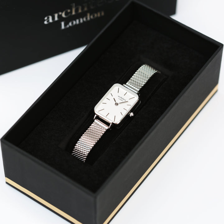 Buy Personalised Ladies Architect Lille Cloud Silver Watch - Handwriting Engraved available now at www.giftsfinder.co.uk