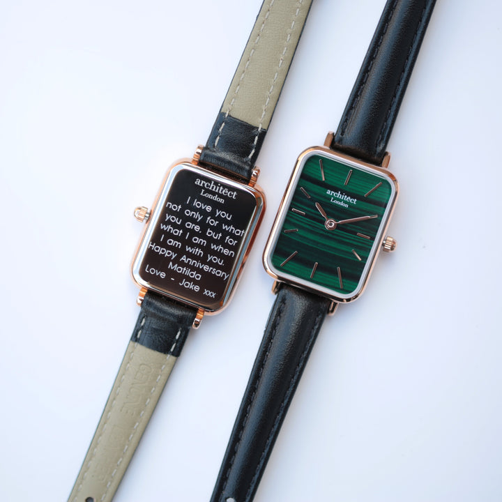 Buy Personalised Ladies Architect Lille Pine Green Watch - Modern Font Engraved available now at www.giftsfinder.co.uk