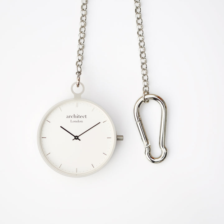 Buy Personalised Modern Pocket Watch Silver Modern Font Engraved available now at www.giftsfinder.co.uk