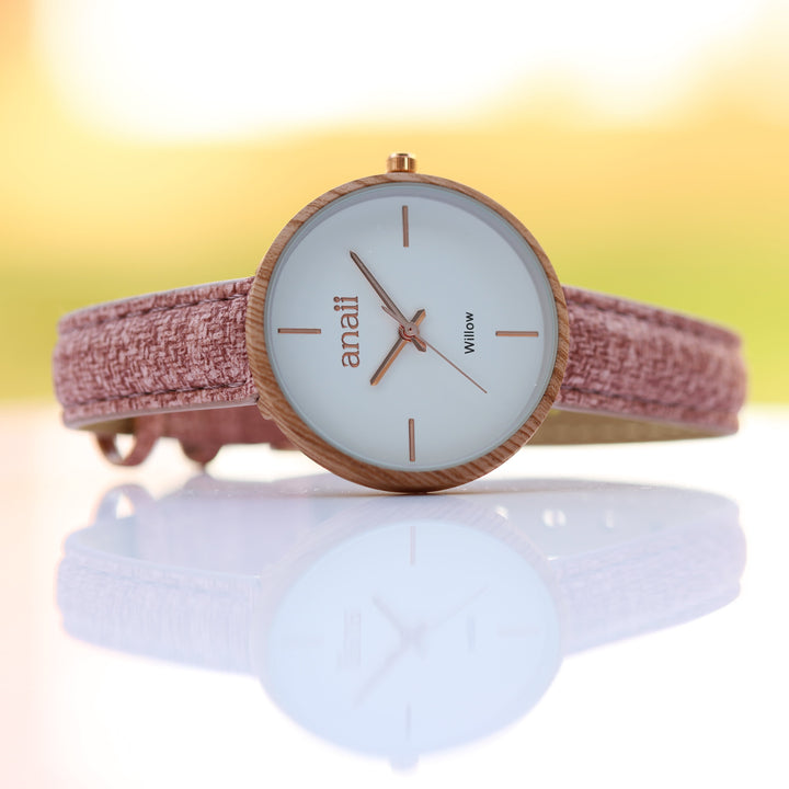 Buy Personalised Engraved Womens Pink Anaii Watch available now at www.giftsfinder.co.uk