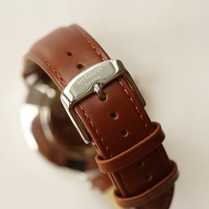 Buy Personalised Handwriting Engraved Men's Architect Zephyr Watch + Walnut Strap available now at www.giftsfinder.co.uk