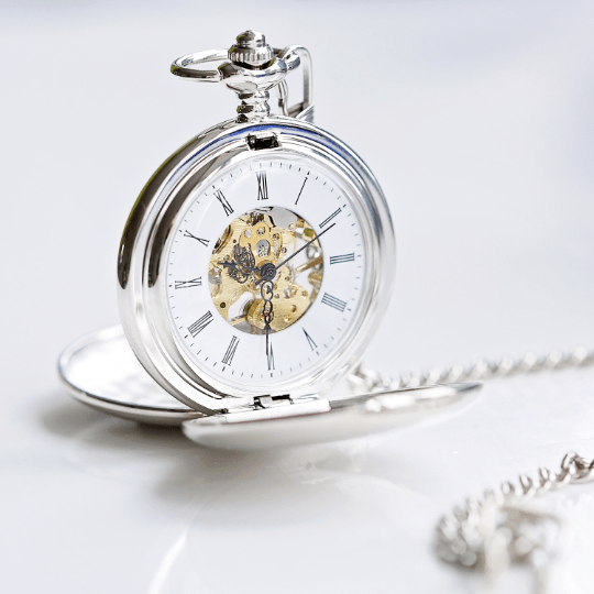 Personalised Unisex Dual Opening Pocket Watch in gift category 