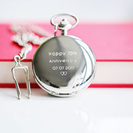 Personalised Unisex Dual Opening Pocket Watch in gift category 