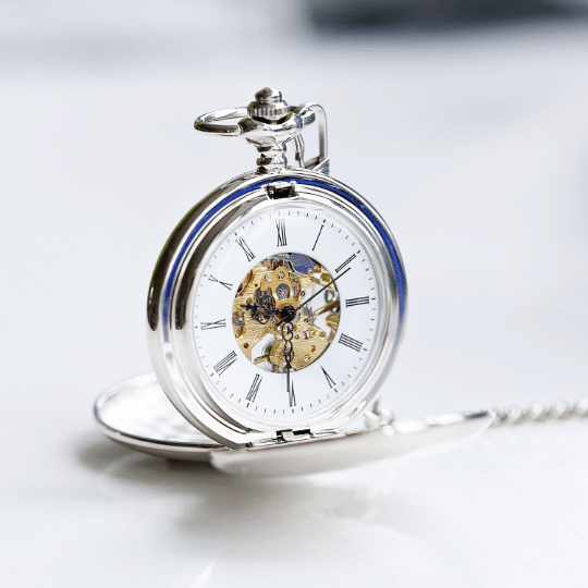 Personalised Unisex Dual Opening Pocket Watch in gift category 