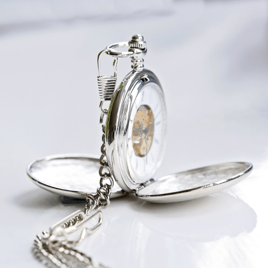 Buy Personalised Own Handwriting Dual Opening Pocket Watch at www.giftsfinder.co.uk