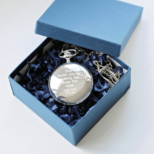 Personalised Unisex Dual Opening Pocket Watch in gift category 