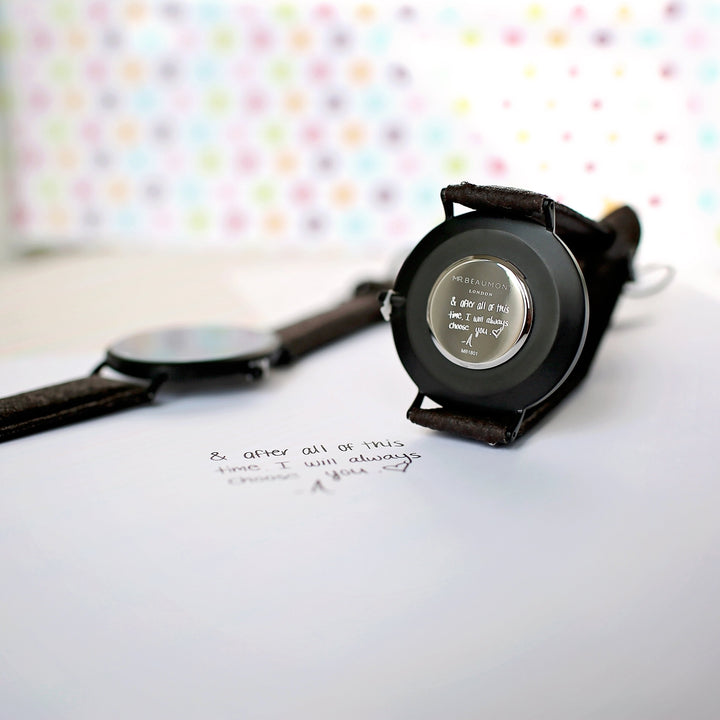 Buy Personalised Own Handwriting Mr Beaumont Vegan-friendly Watch at www.giftsfinder.co.uk