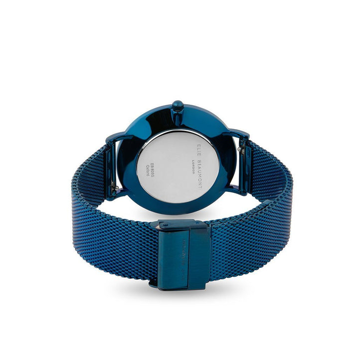 Buy Personalised Minimalist Watch Elie Beaumont Electric Blue available now at www.giftsfinder.co.uk