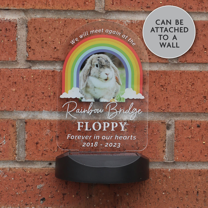 Personalised Rainbow Bridge Pet Memorial Outdoor Solar Light in gift category 