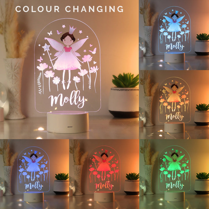 Buy Personalised Fairy LED Colour Changing Night Light available now at www.giftsfinder.co.uk