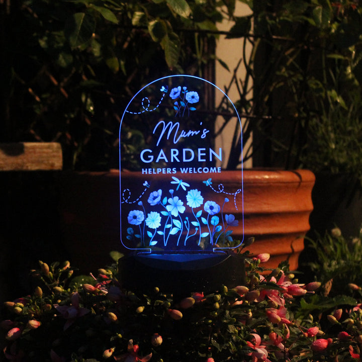 Buy Personalised Flower Garden Outdoor Solar Light available now at www.giftsfinder.co.uk