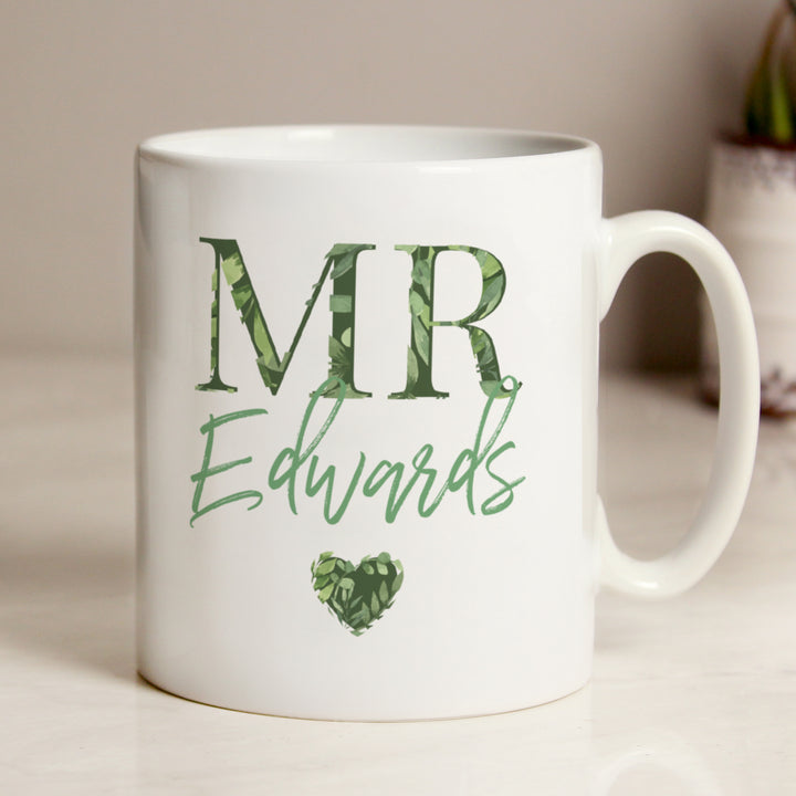 Buy Personalised Mr Foliage Mug at www.giftsfinder.co.uk