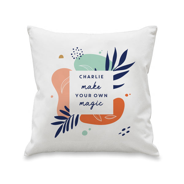 Personalised Tropical Cushion in gift category Personalised Cushions