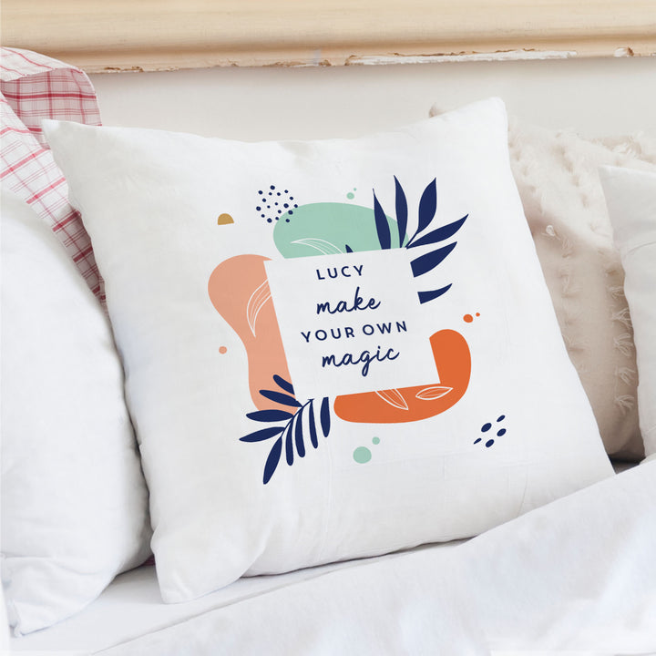 Personalised Tropical Cushion in gift category Personalised Cushions