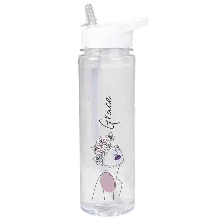 Buy Personalised Natalia Line Art Water Bottle at www.giftsfinder.co.uk