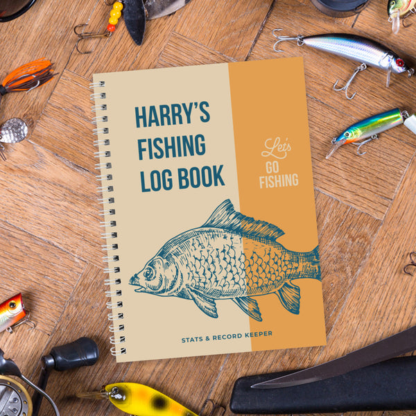 Buy Personalised A5 Fishing Log Book available now at www.giftsfinder.co.uk