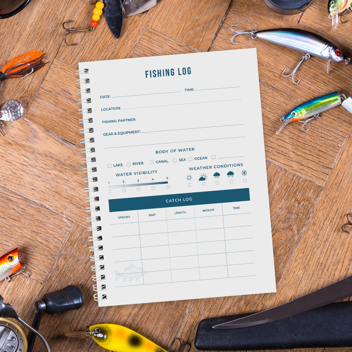 Personalised A5 Fishing Log Book - part of the Gifts Finder Personalised Fishing Gifts collection