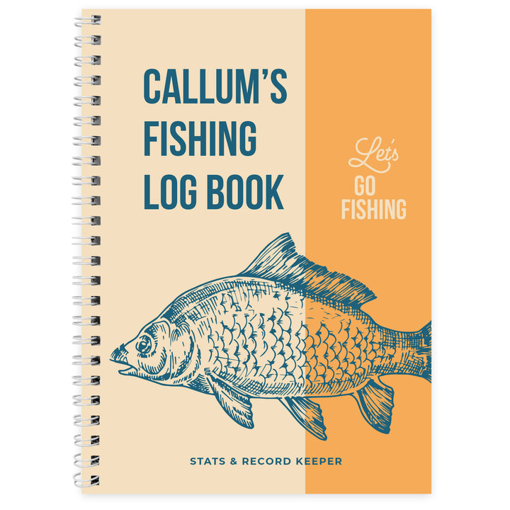 Personalised A5 Fishing Log Book - part of the Gifts Finder Personalised Fishing Gifts collection