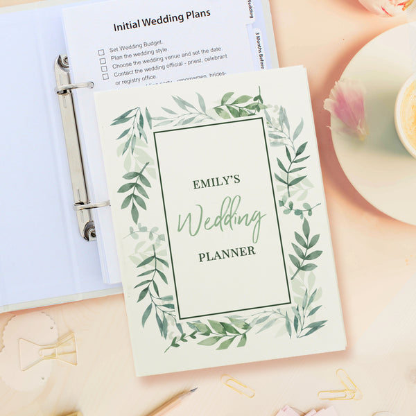 Buy Personalised Botanical Wedding Planner available now at www.giftsfinder.co.uk