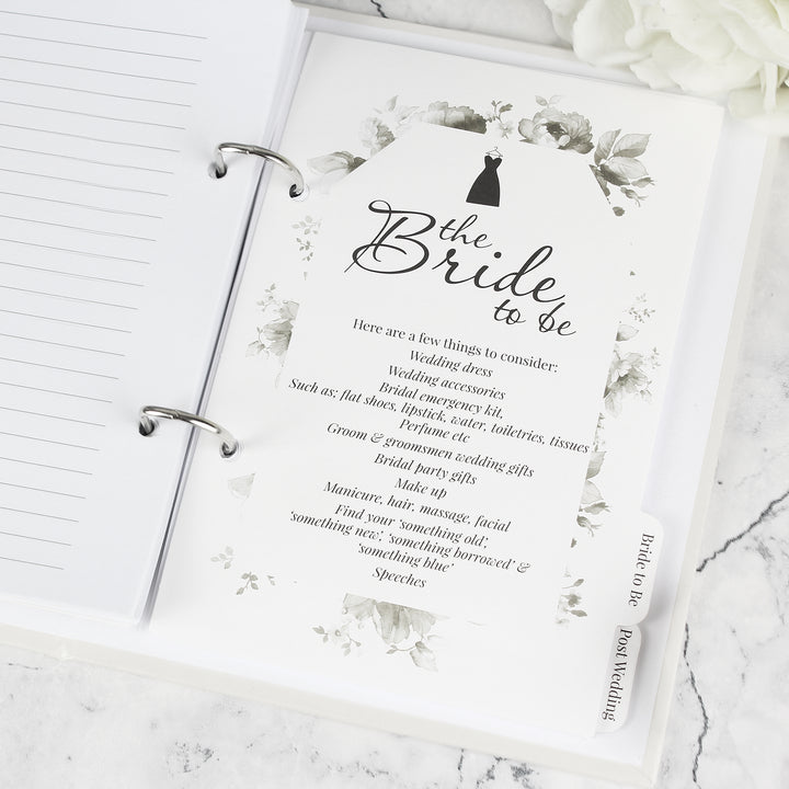 Buy Personalised Botanical Wedding Planner available now at www.giftsfinder.co.uk