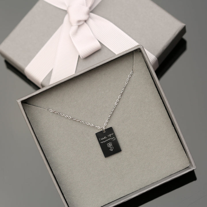 Dazzle Personalised Necklace Own Handwriting Engraving 