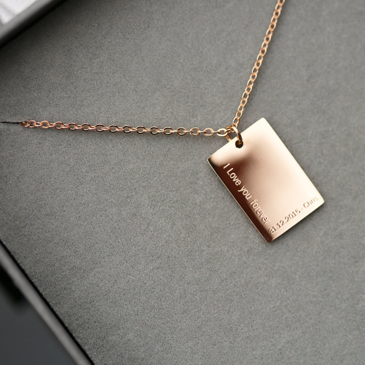 Dazzle Personalised Necklace - Modern Font Engraving - Wear We Met