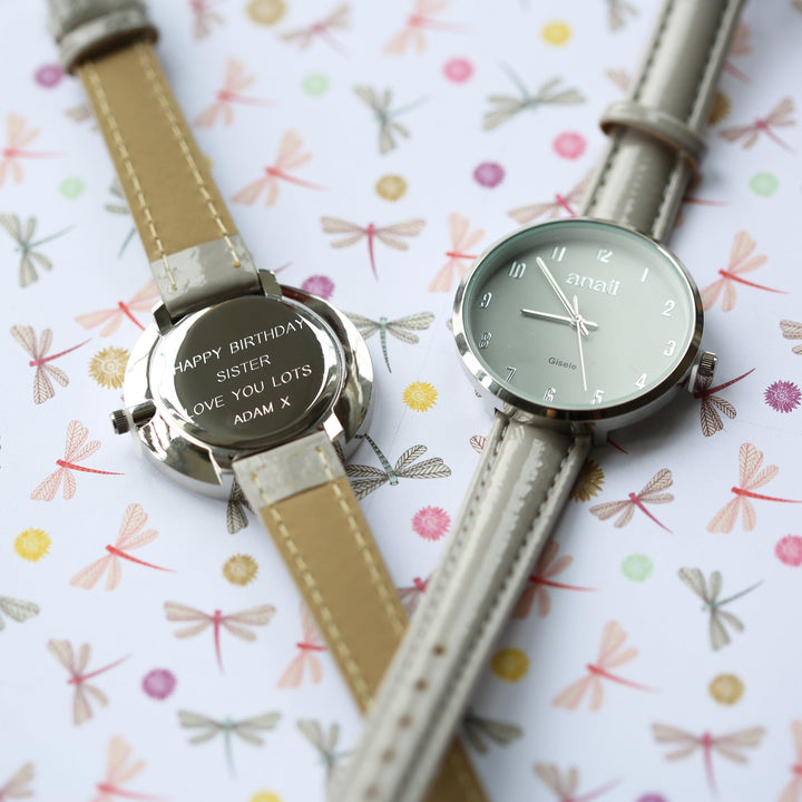 Personalised Anaii Watch In Flint Grey - part of the Gifts Finder Personalised Watches collection