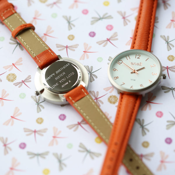 Personalised Blush Red Anaii Watch - 