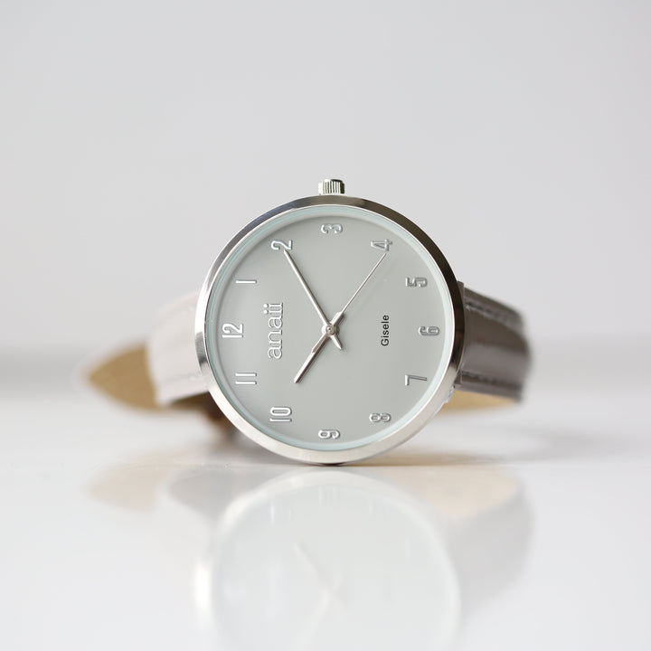 Personalised Anaii Watch In Flint Grey - part of the Gifts Finder Personalised Watches collection