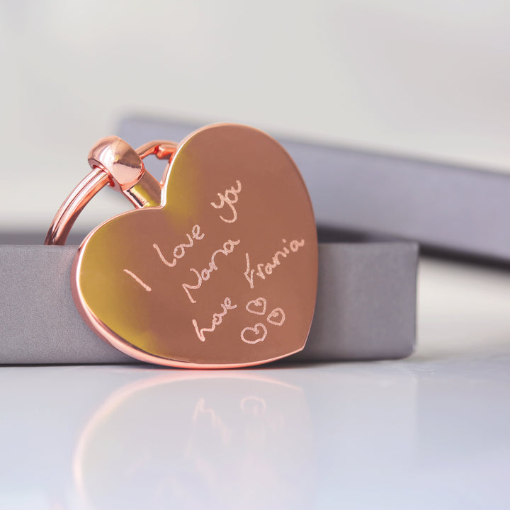 Hearts Forever Keychain With Handwriting Engraving - Wear We Met