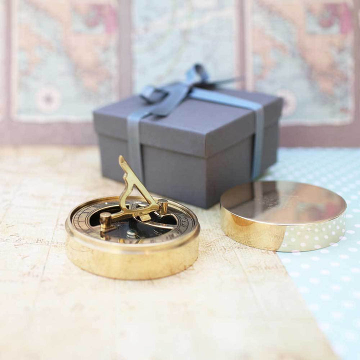 Own Handwriting Nautical Sundial Compass - Wear We Met