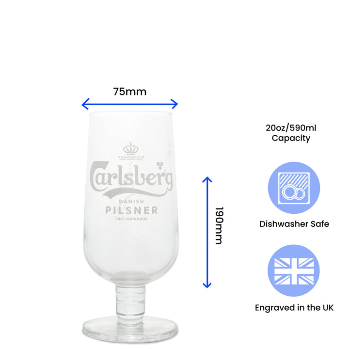 Engraved Carlsberg Chalice Pint Glass - part of the Gifts Finder  collection