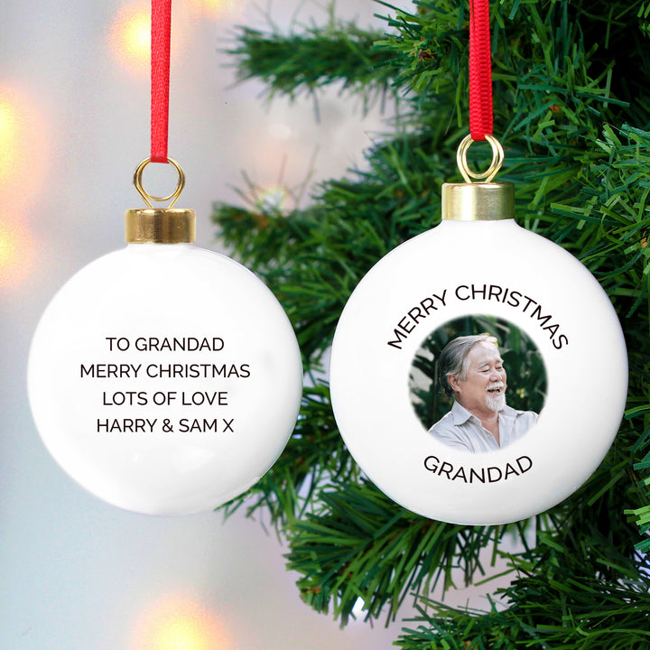 Buy Personalised Photo Upload Bauble at www.giftsfinder.co.uk